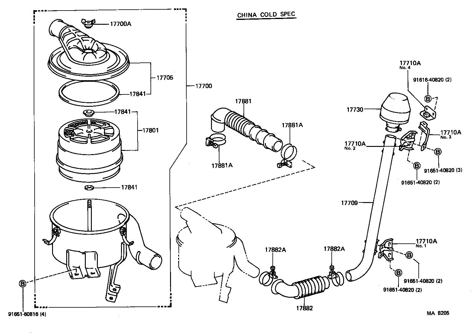 Exploded illustration MA8205