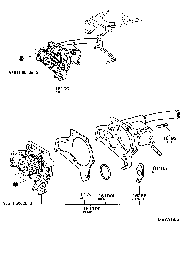 Exploded illustration MA8314A