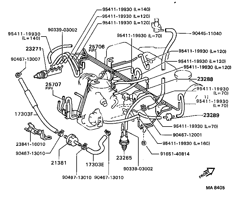 Exploded illustration MA8405
