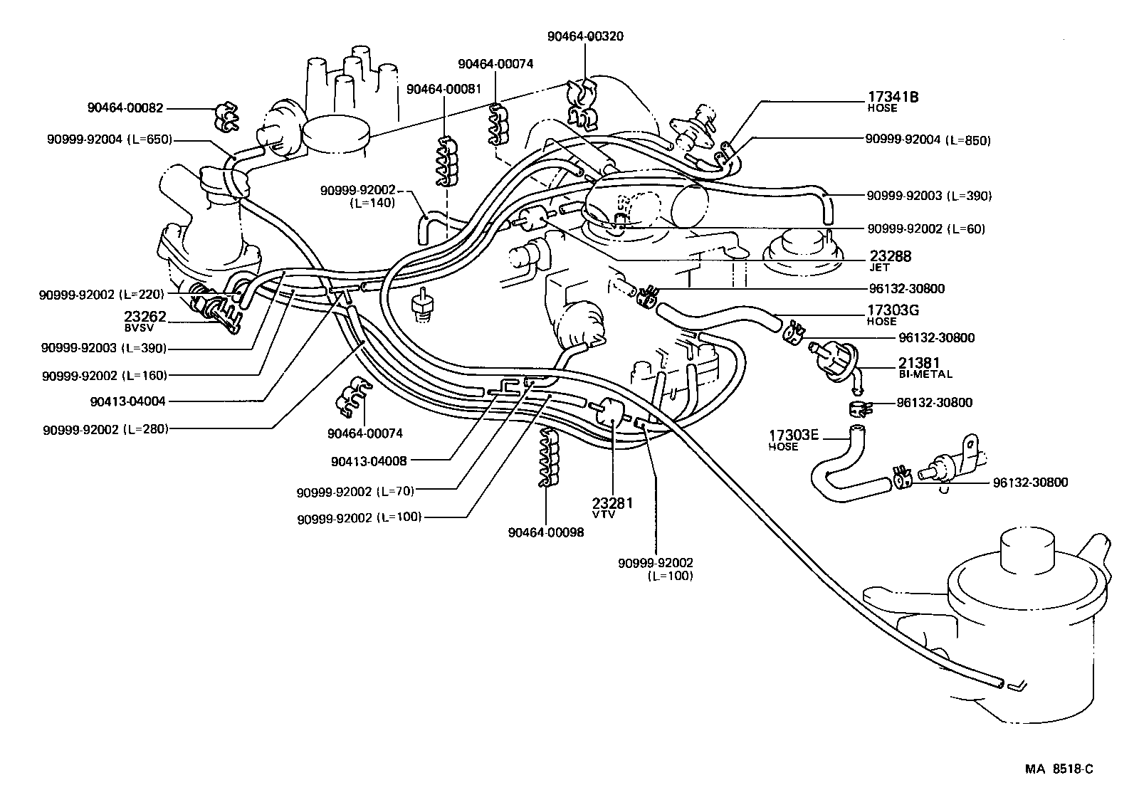 Exploded illustration MA8518C