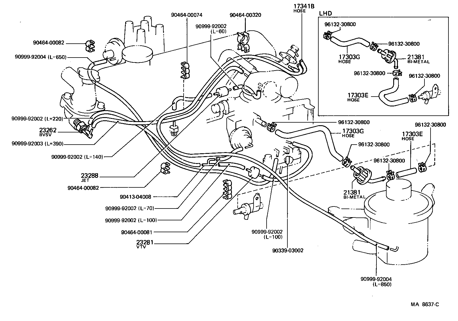 Exploded illustration MA8637C