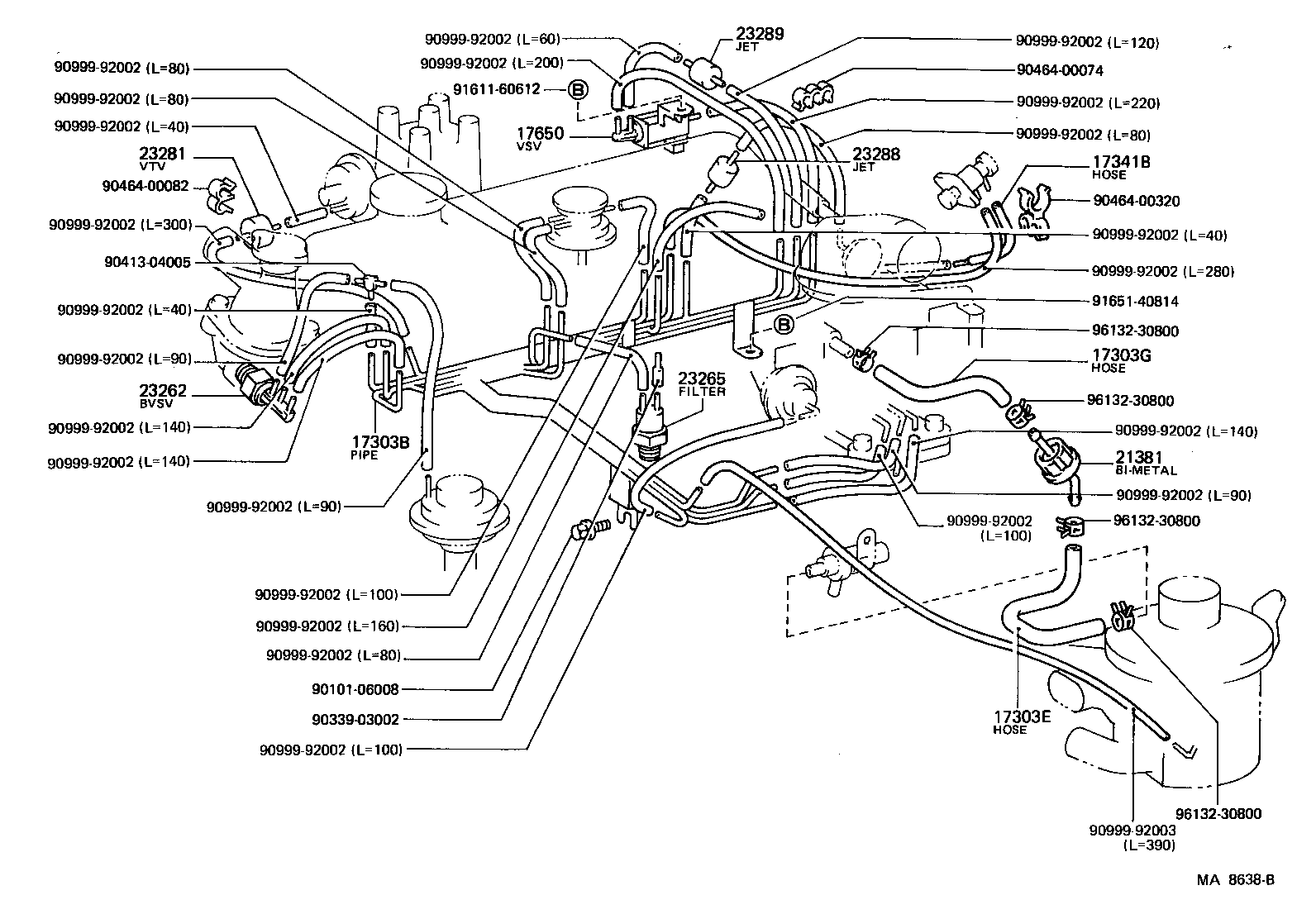 Exploded illustration MA8638B