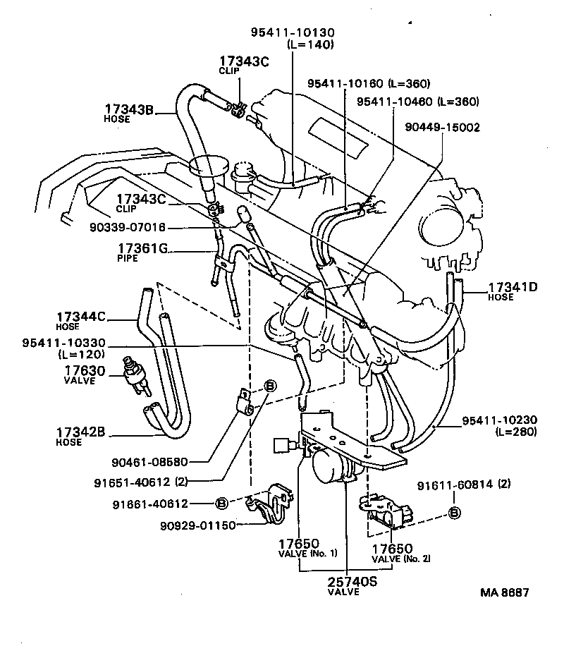 Exploded illustration MA8687