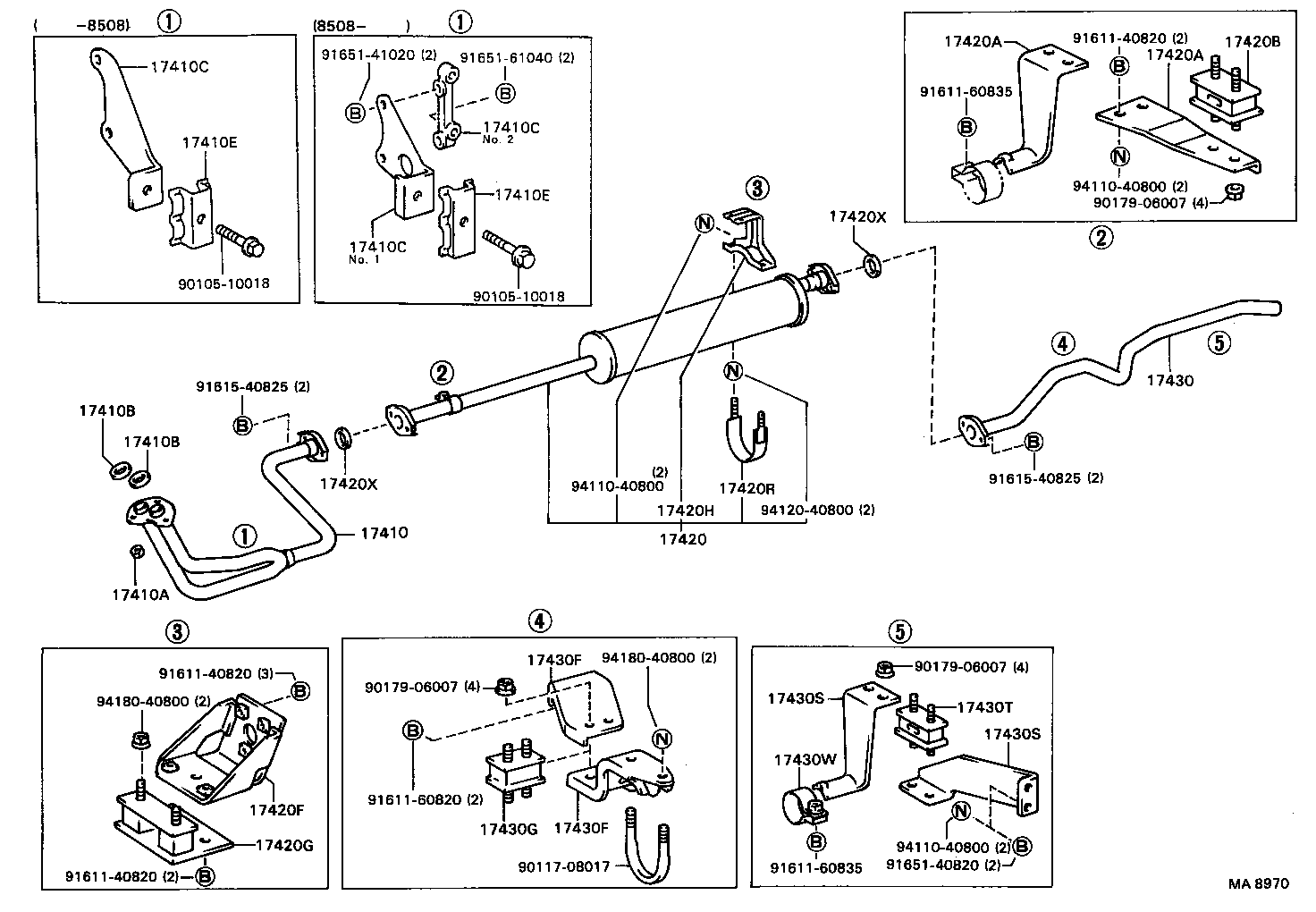Exploded illustration MA8970