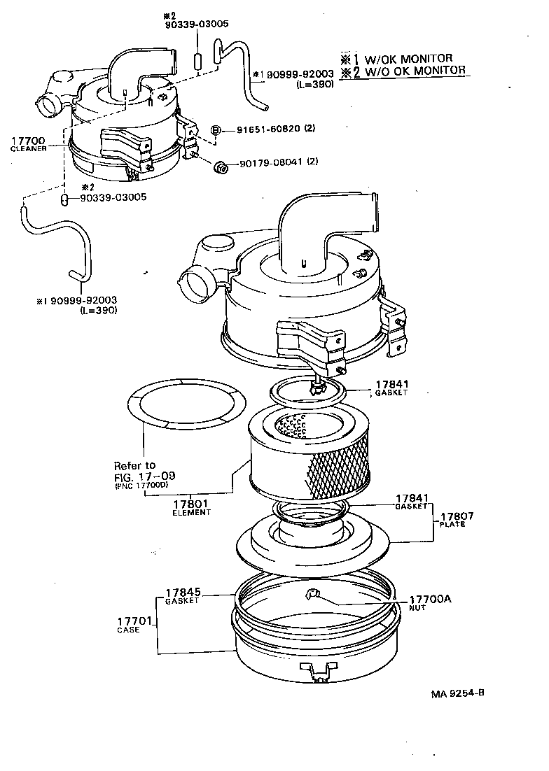 Exploded illustration MA9254B
