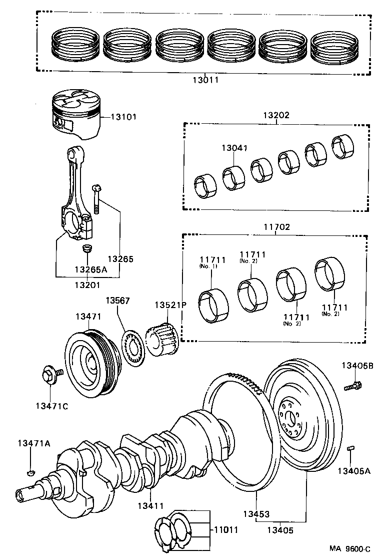 Exploded illustration MA9600C