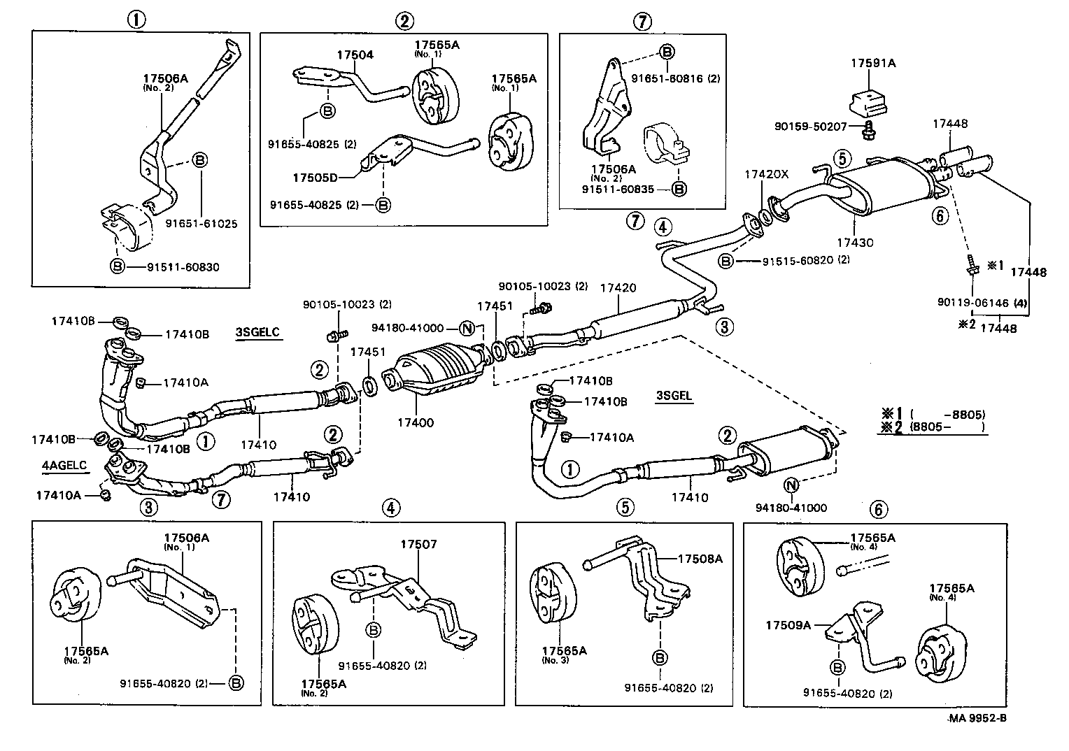Exploded illustration MA9952B