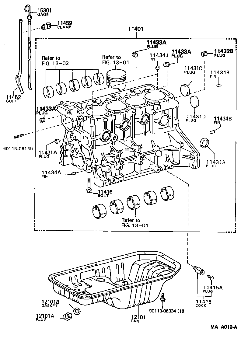 Exploded illustration MAA012A