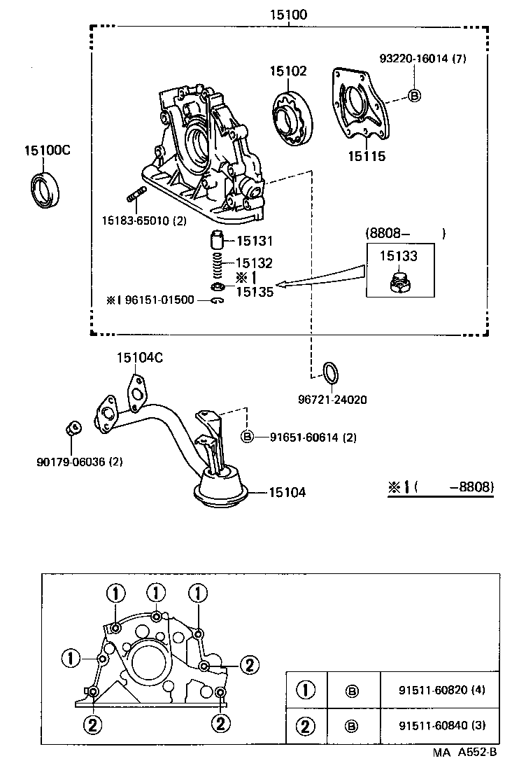 Exploded illustration MAA552B
