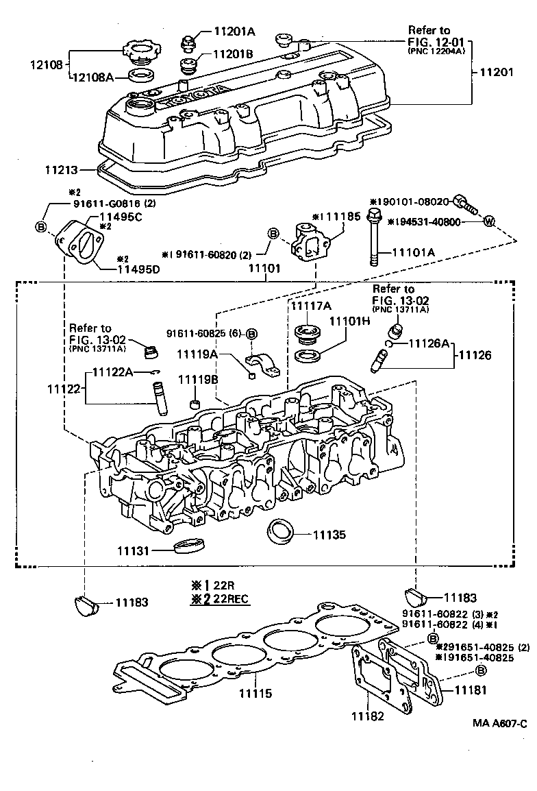 Exploded illustration MAA607C