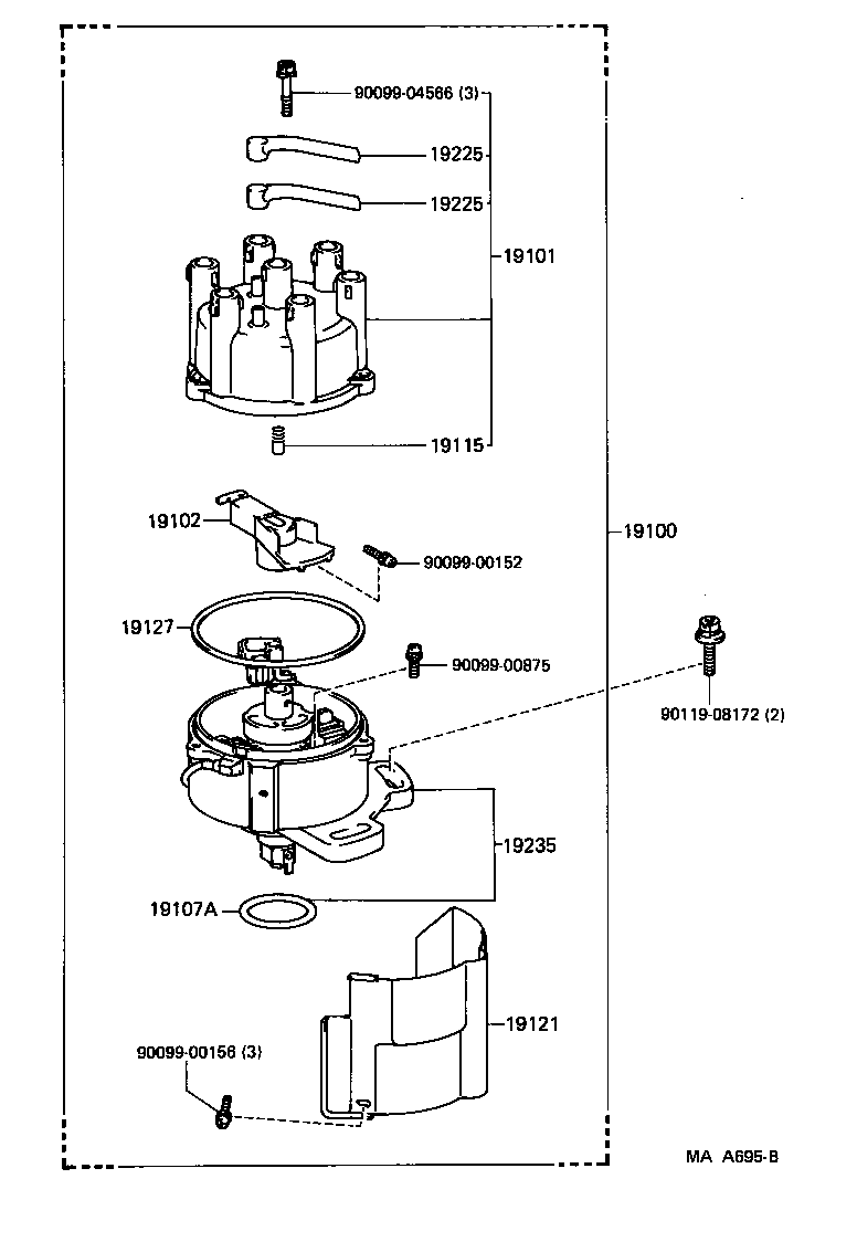 Exploded illustration MAA695B