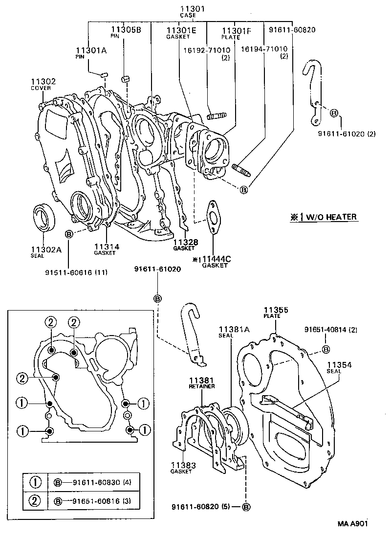 Exploded illustration MAA901