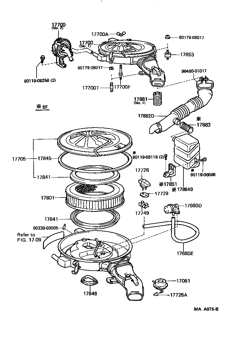 Exploded illustration MAA976B