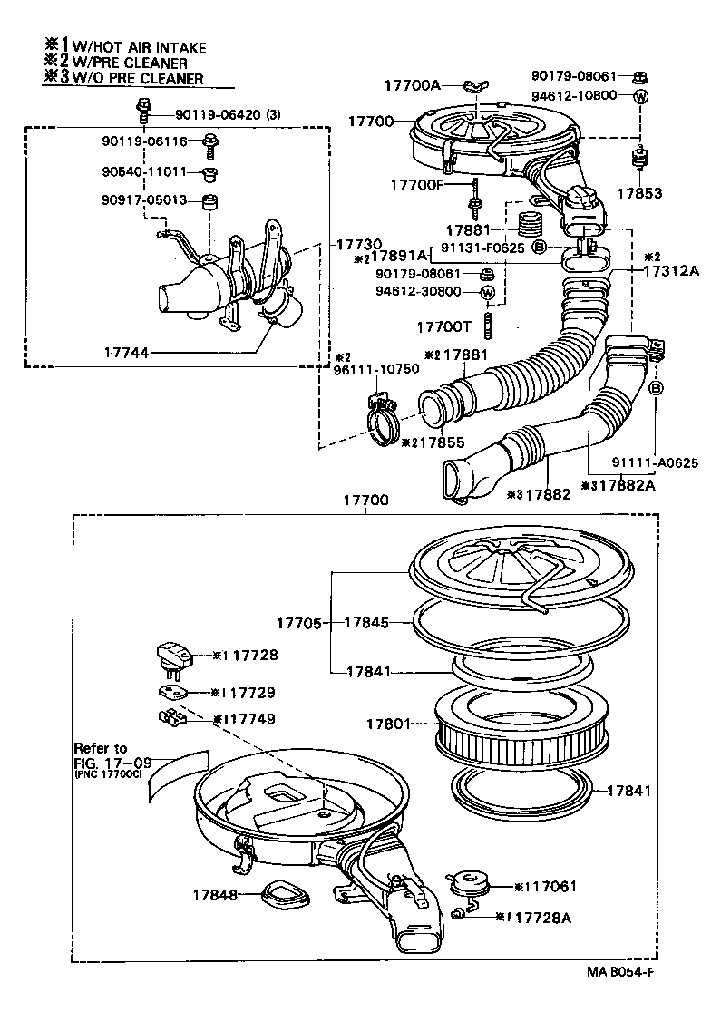 Exploded illustration MAB054F