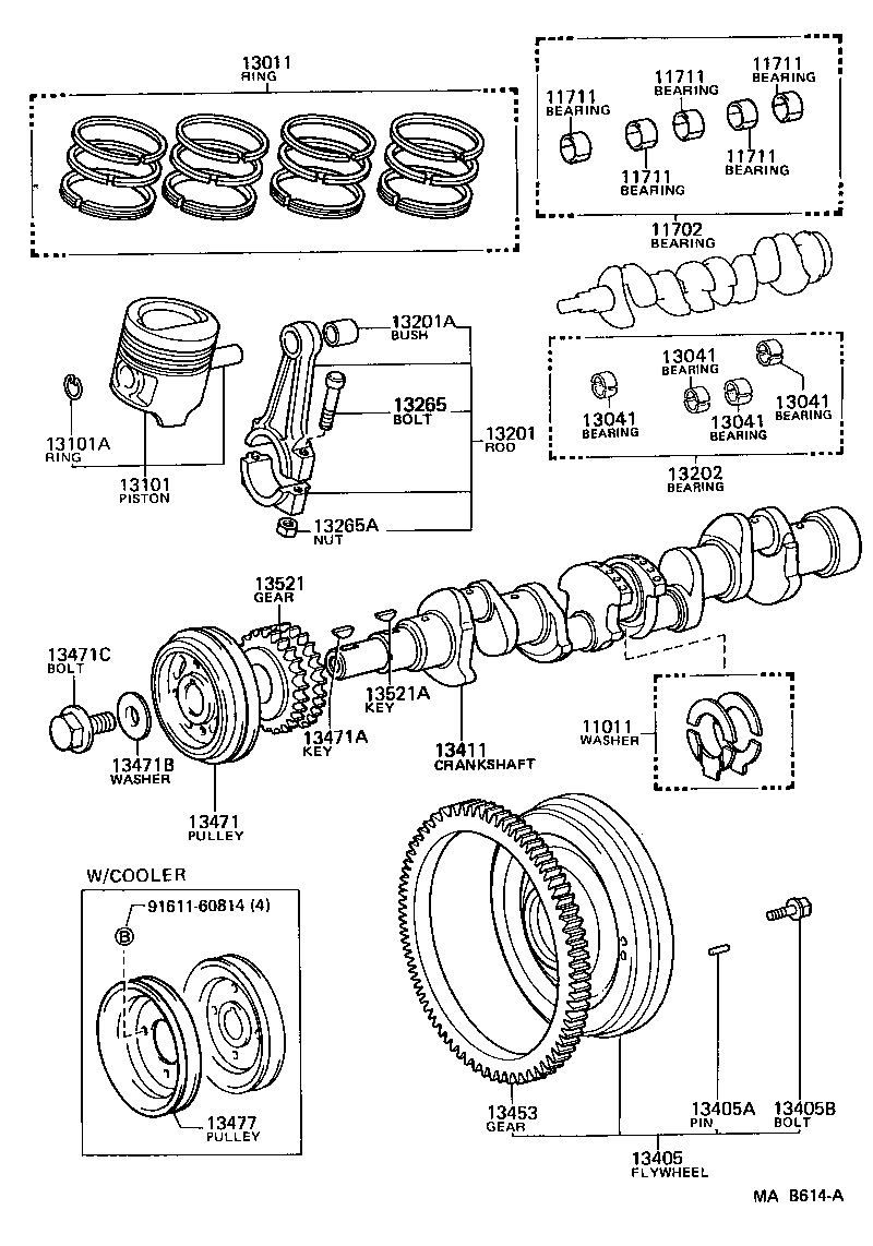 Exploded illustration MAB614A