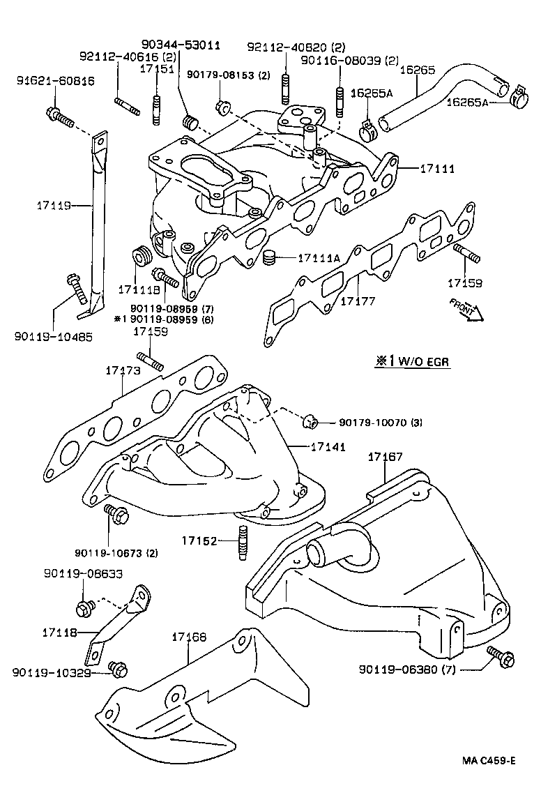 Exploded illustration MAC459E