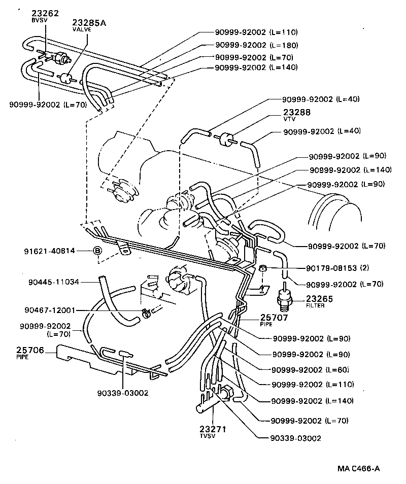 Exploded illustration MAC466A