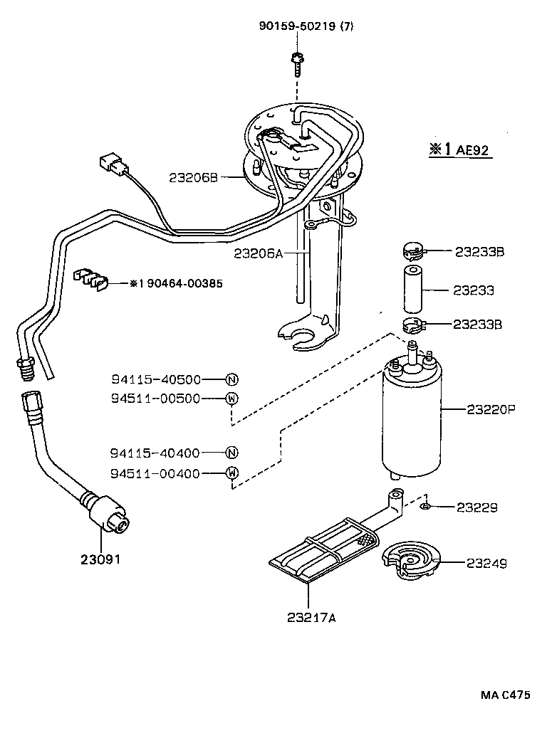 Exploded illustration MAC475
