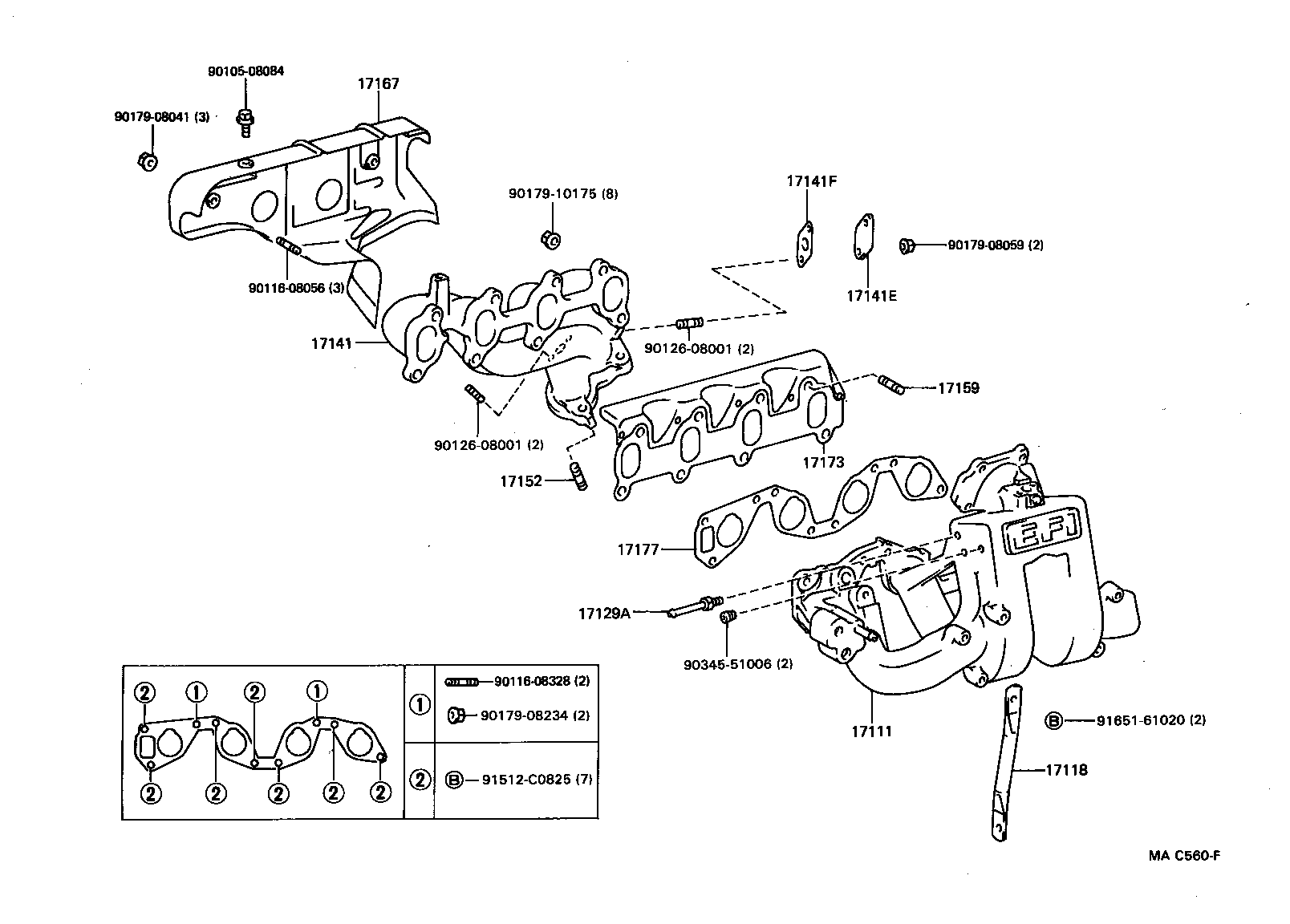 Exploded illustration MAC560F
