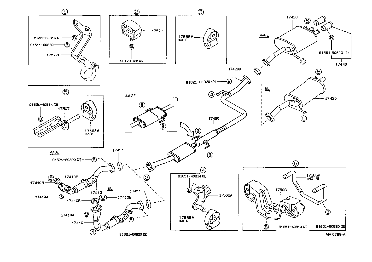 Exploded illustration MAC788A