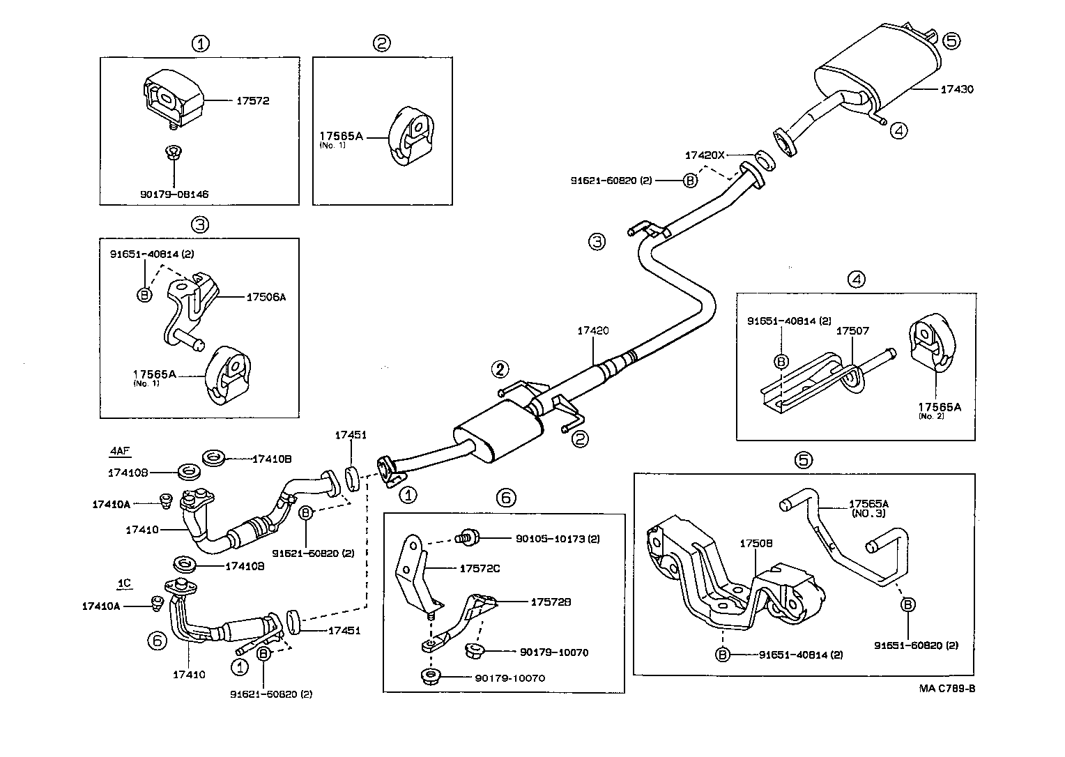 Exploded illustration MAC789B