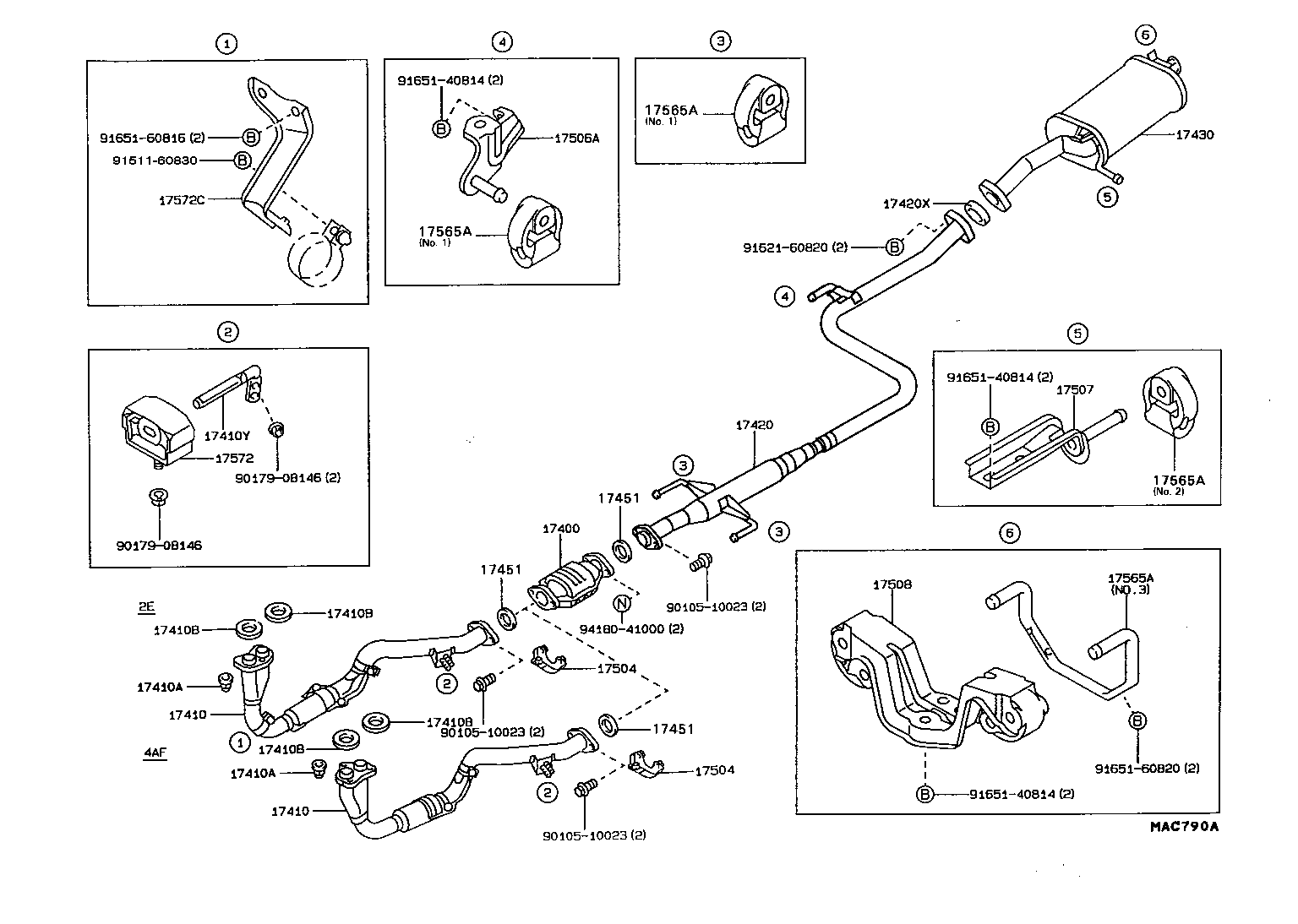 Exploded illustration MAC790A