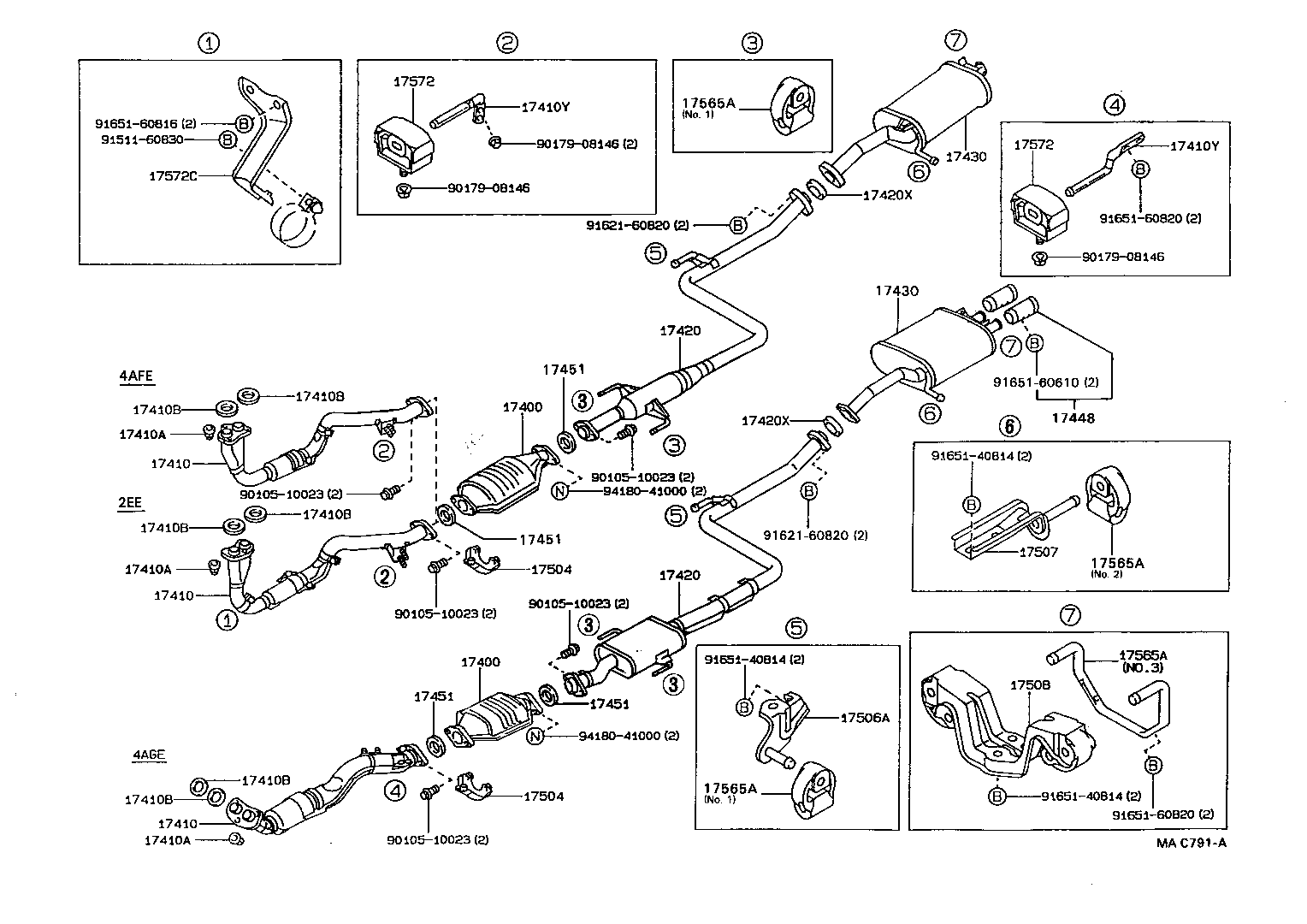 Exploded illustration MAC791A