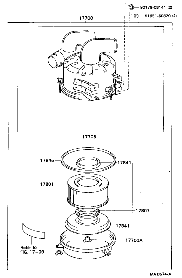 Exploded illustration MAD574A