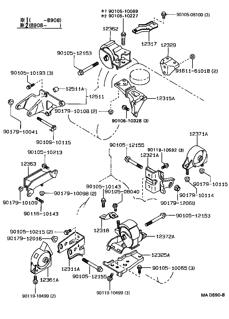 Exploded illustration MAD690B