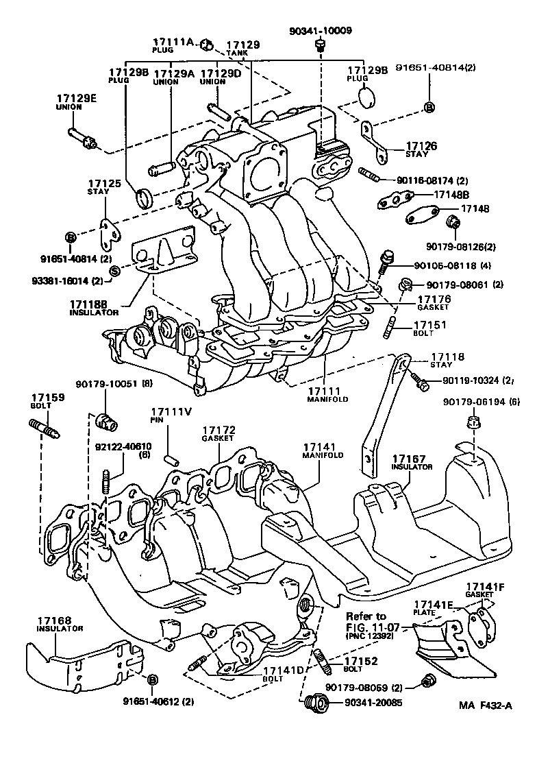 Exploded illustration MAF432A
