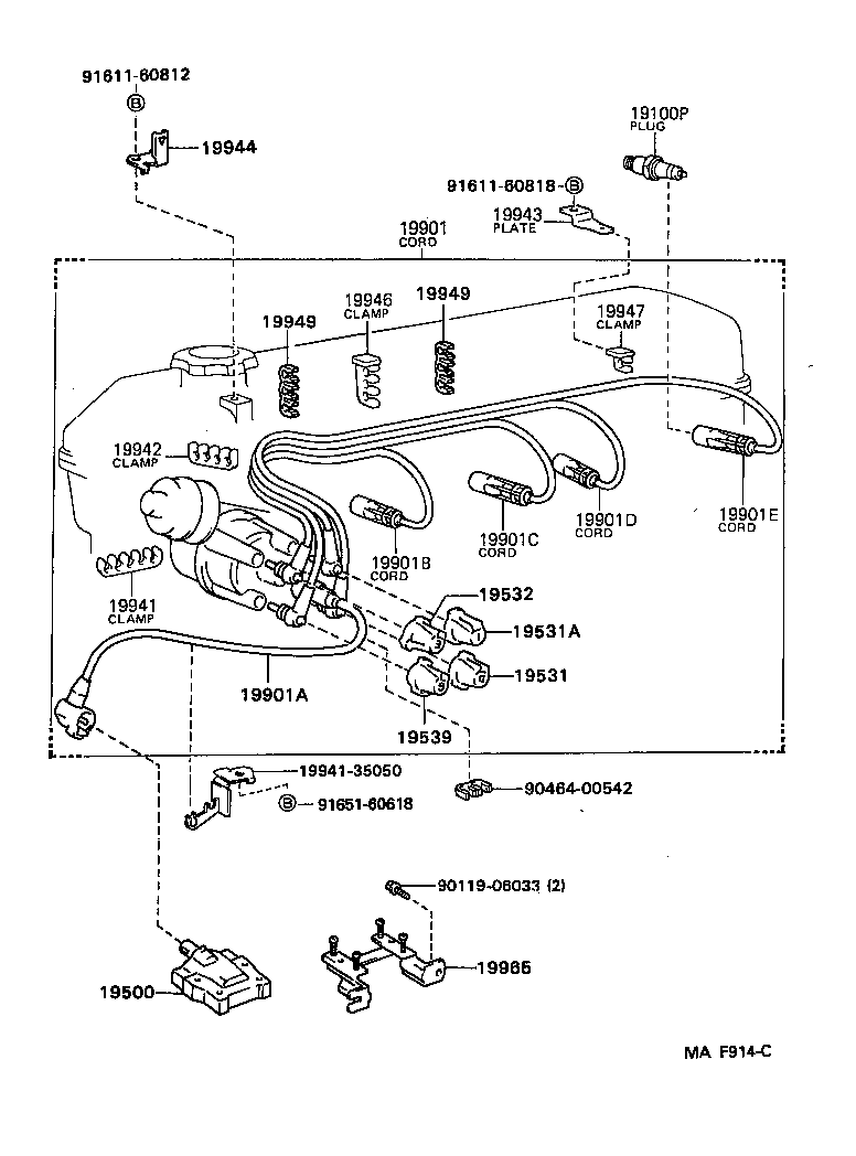 Exploded illustration MAF914C