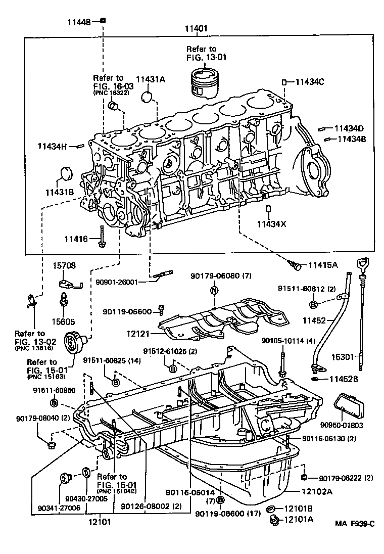 Exploded illustration MAF939C