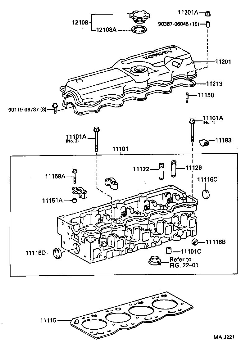 Exploded illustration MAJ221