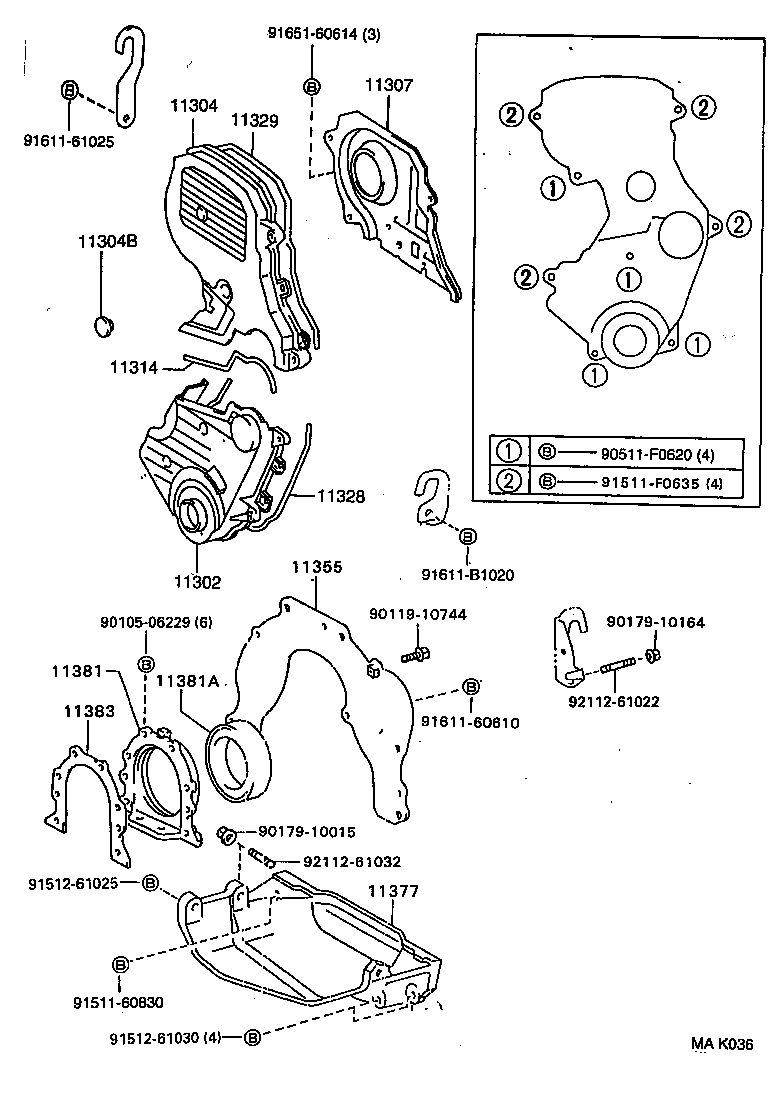 Exploded illustration MAK036
