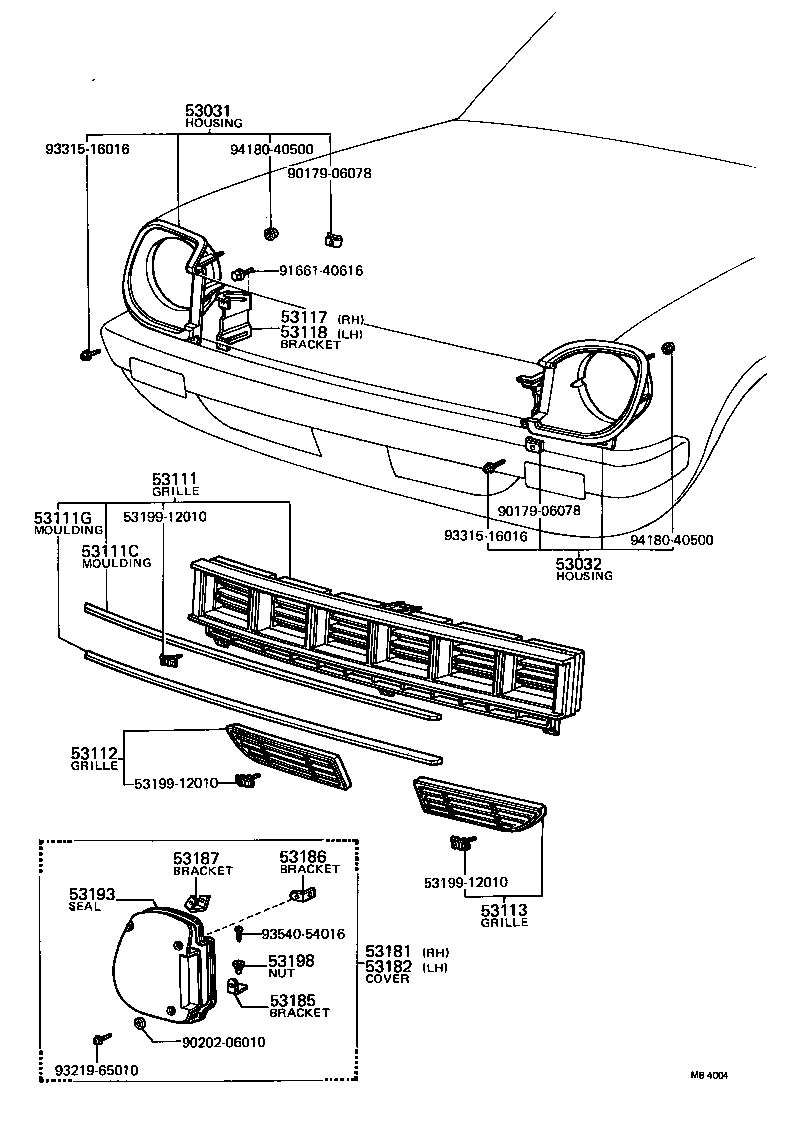 Exploded illustration MB4004