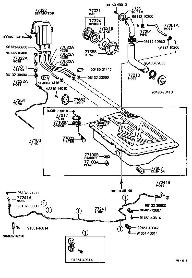 Exploded illustration MB4321F