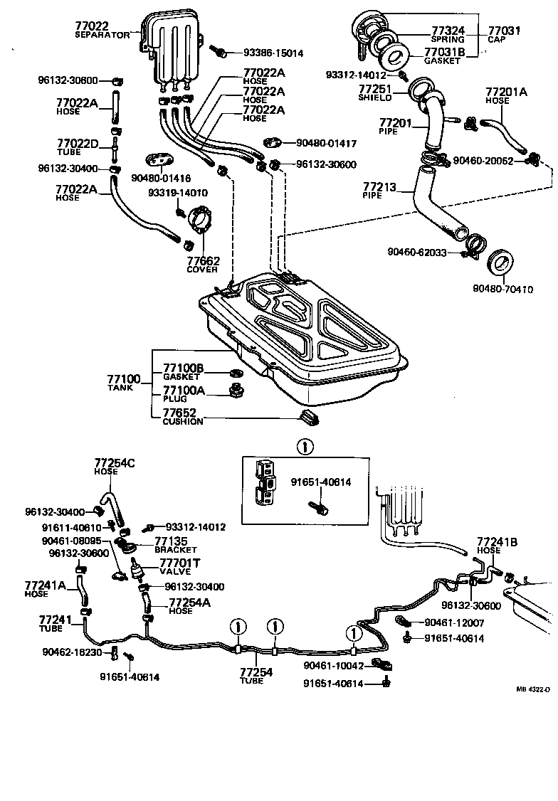 Exploded illustration MB4322D
