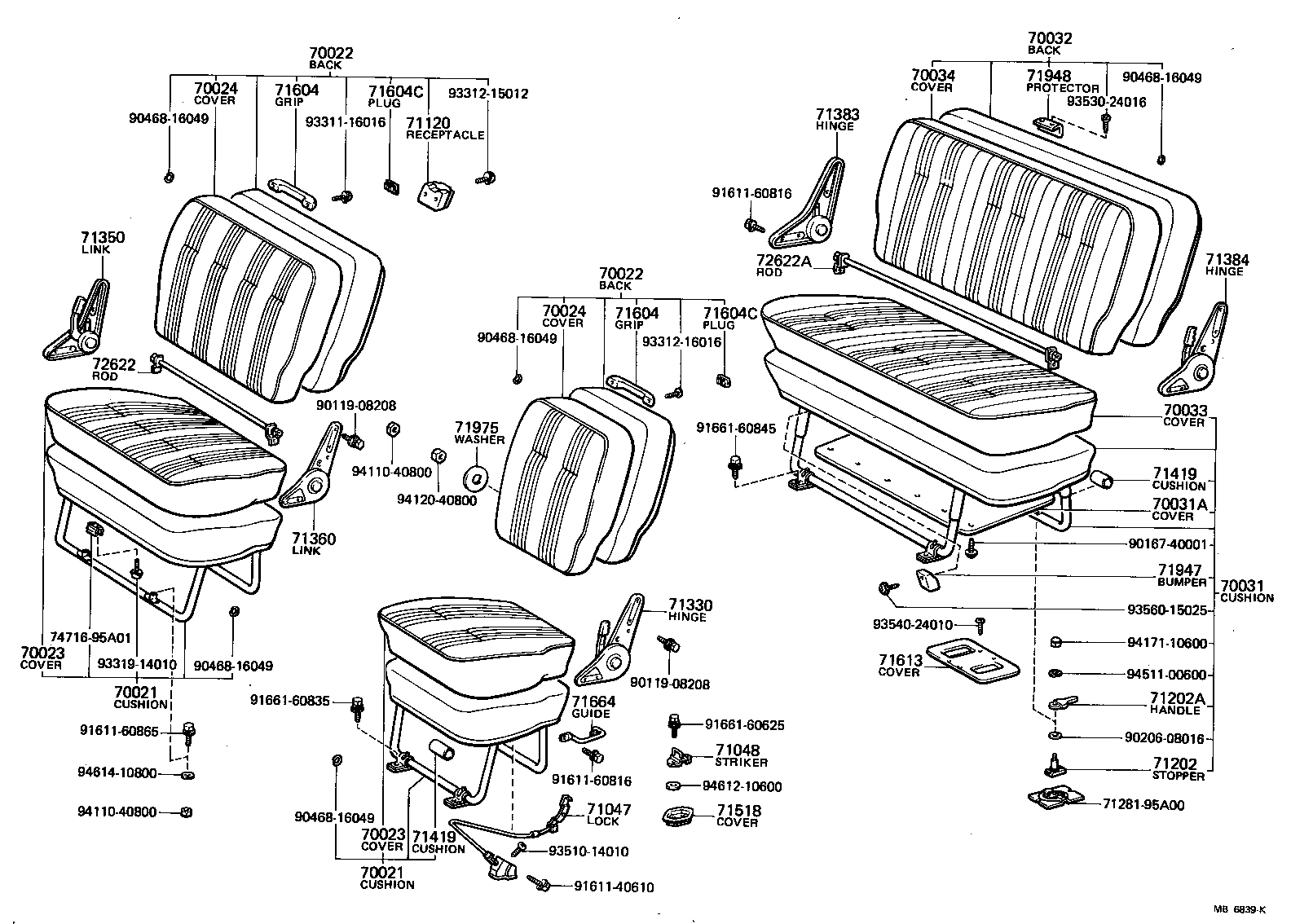 Exploded illustration MB6839K