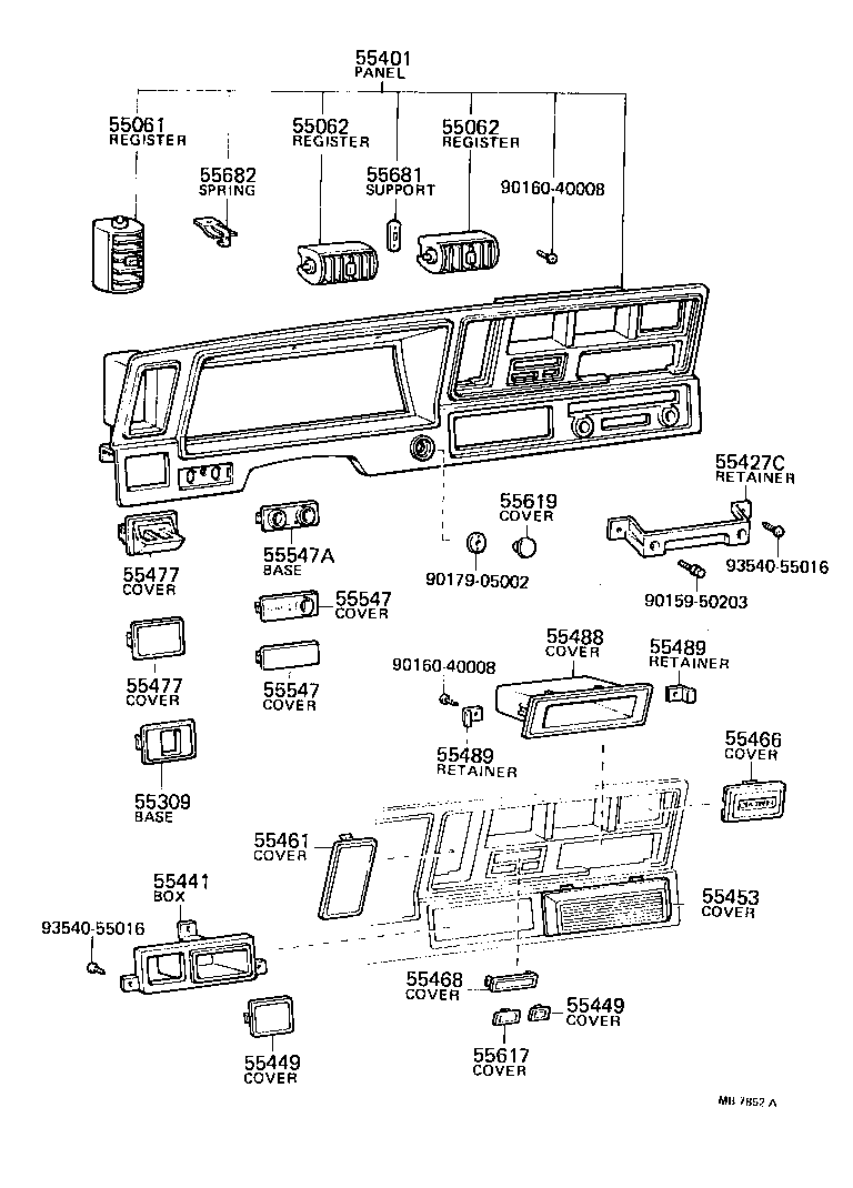 Exploded illustration MB7852A