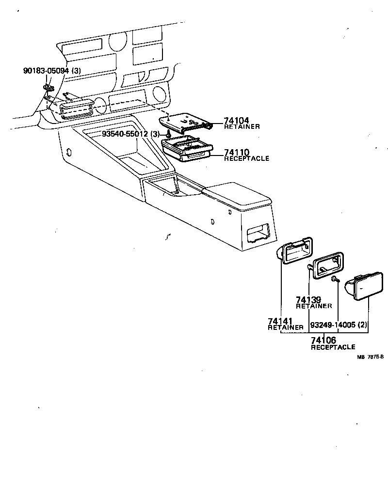 Exploded illustration MB7875B
