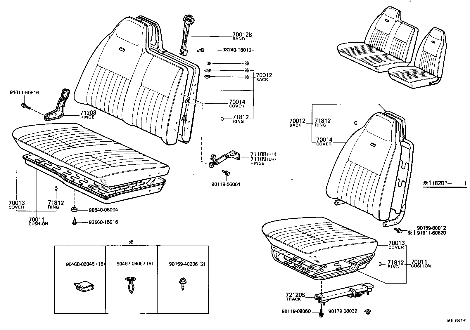 Exploded illustration MB8667F