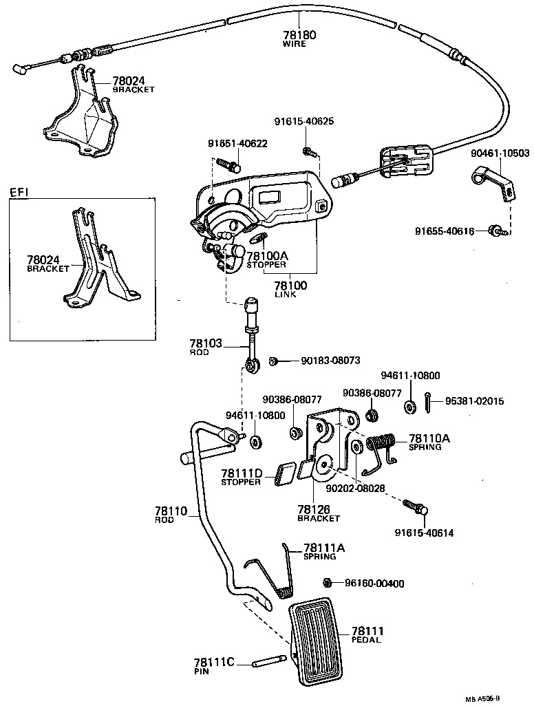 Exploded illustration MBA505B