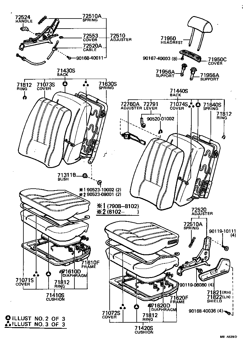 Exploded illustration MBA528D