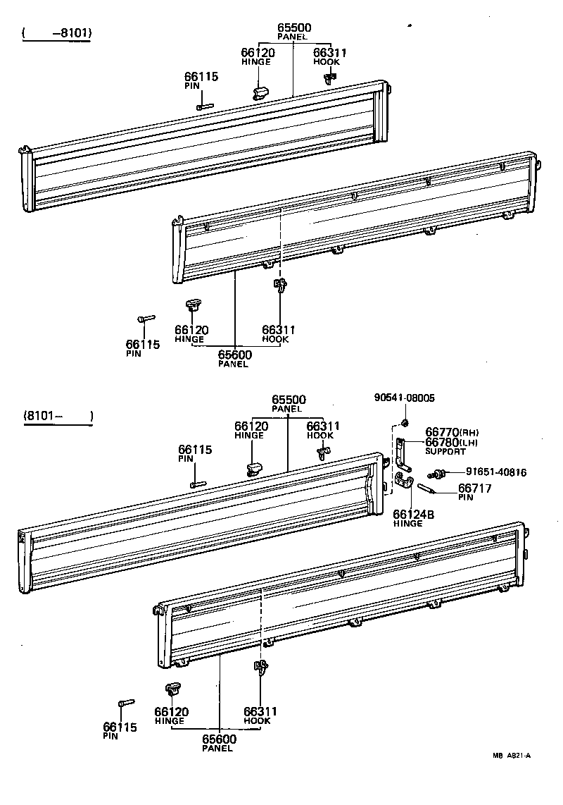 Exploded illustration MBA821A