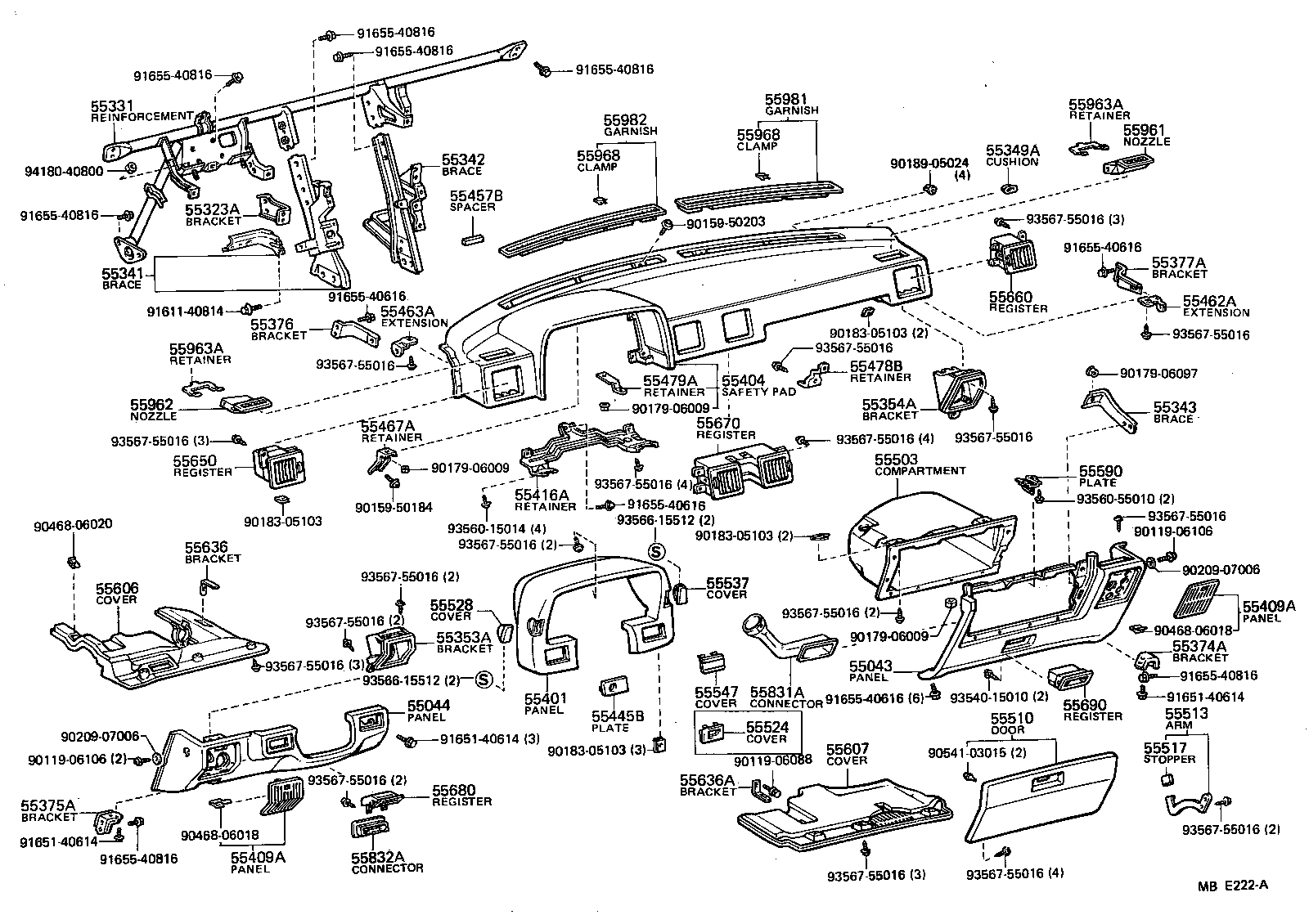 Exploded illustration MBE222A