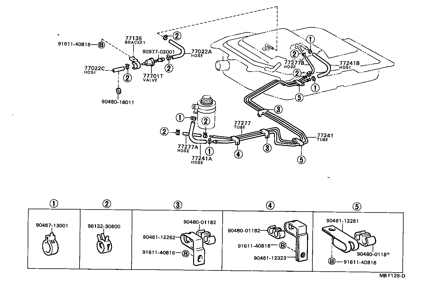Exploded illustration MBF129D