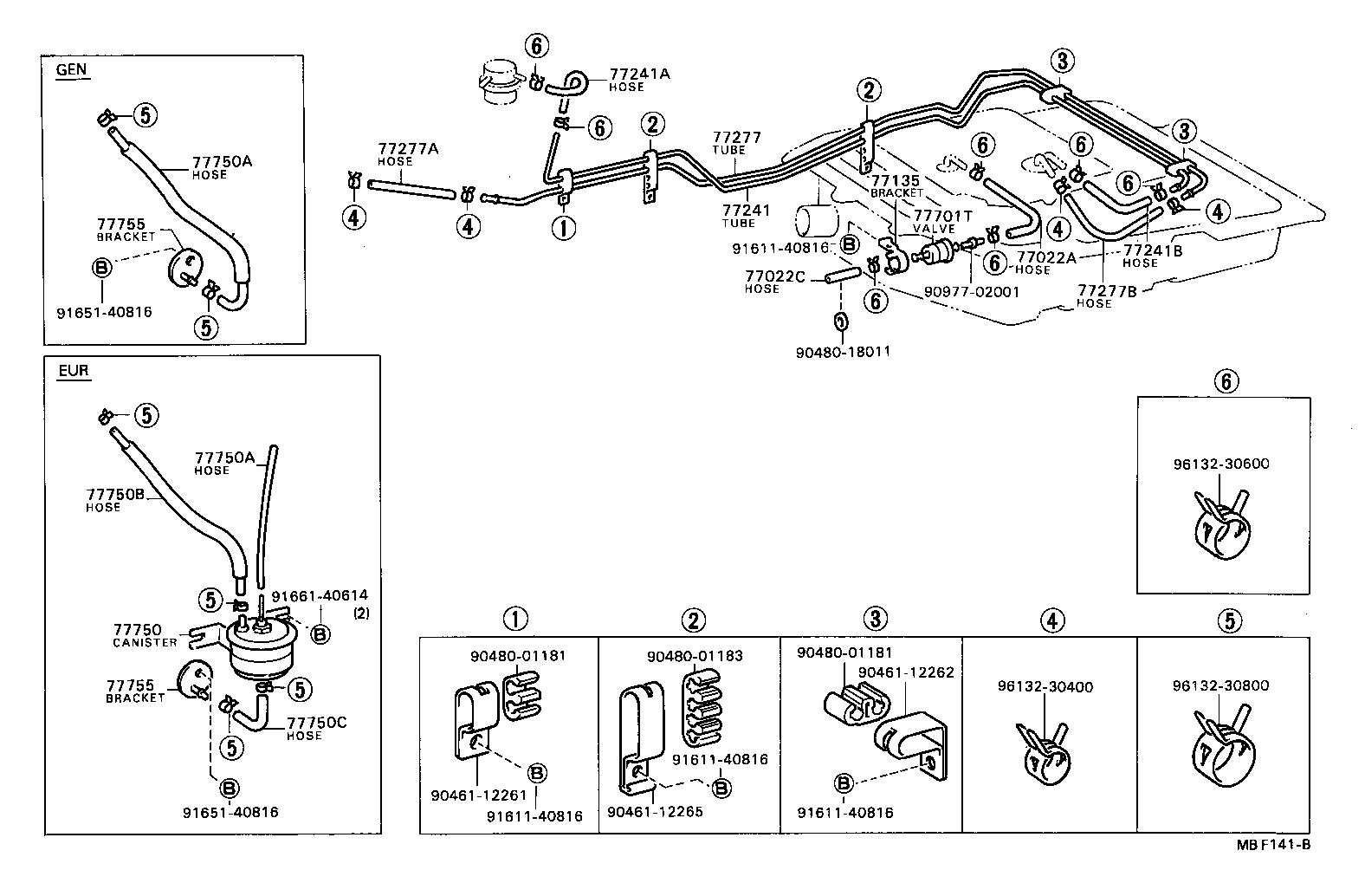 Exploded illustration MBF141B