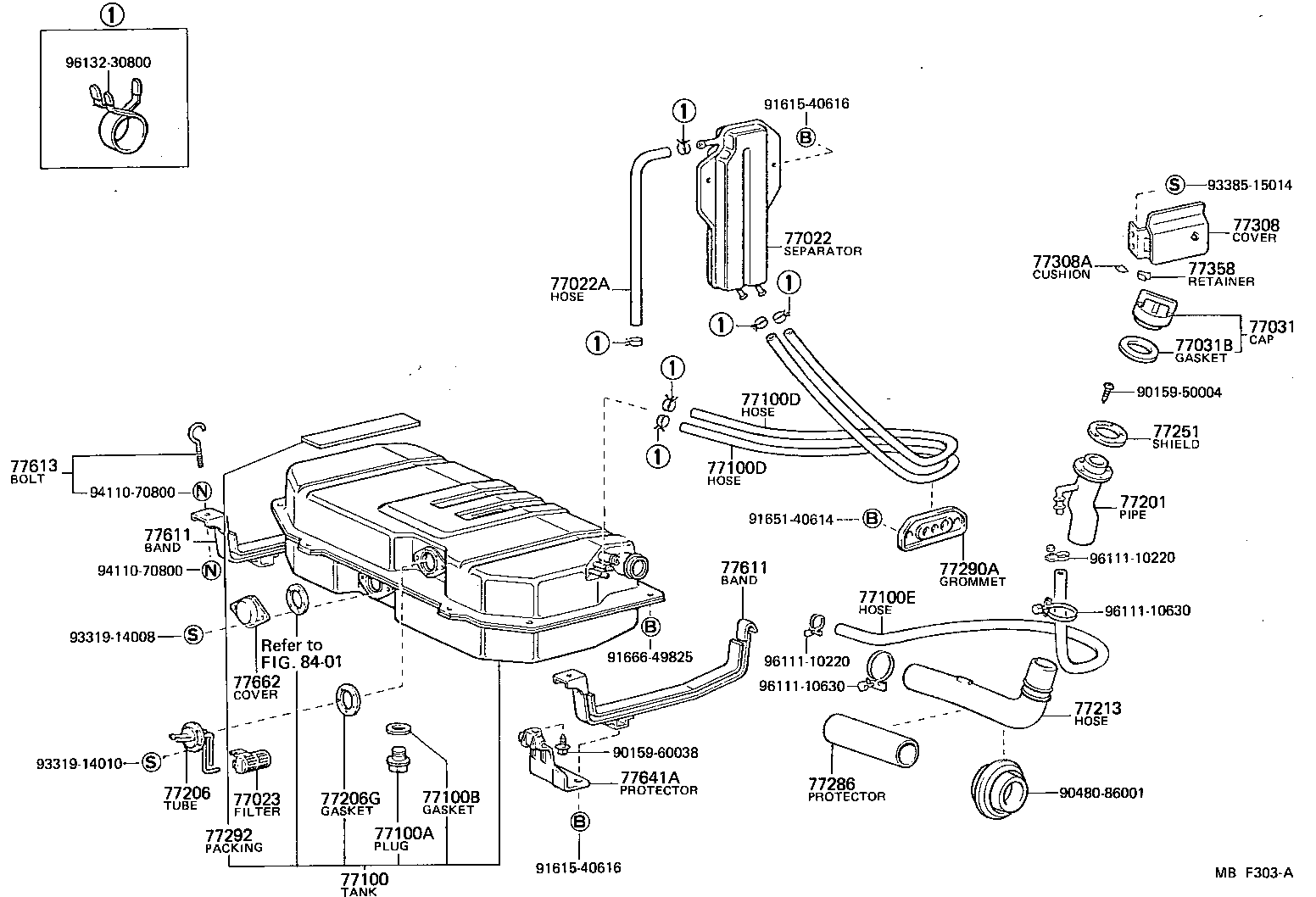 Exploded illustration MBF303A