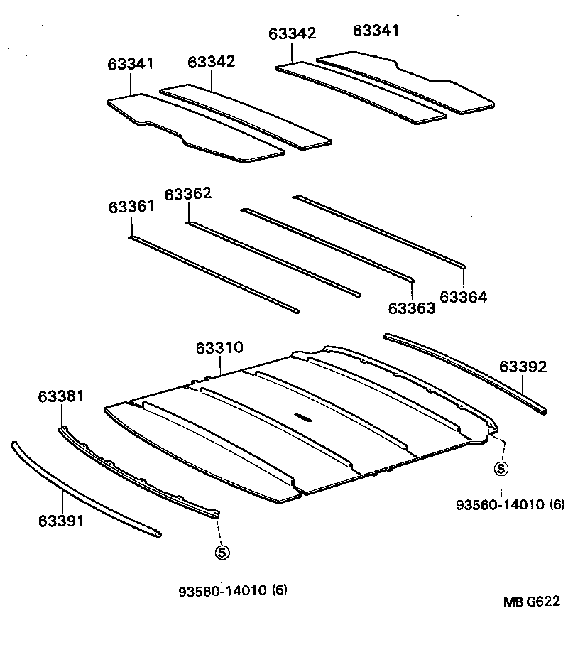 Exploded illustration MBG622