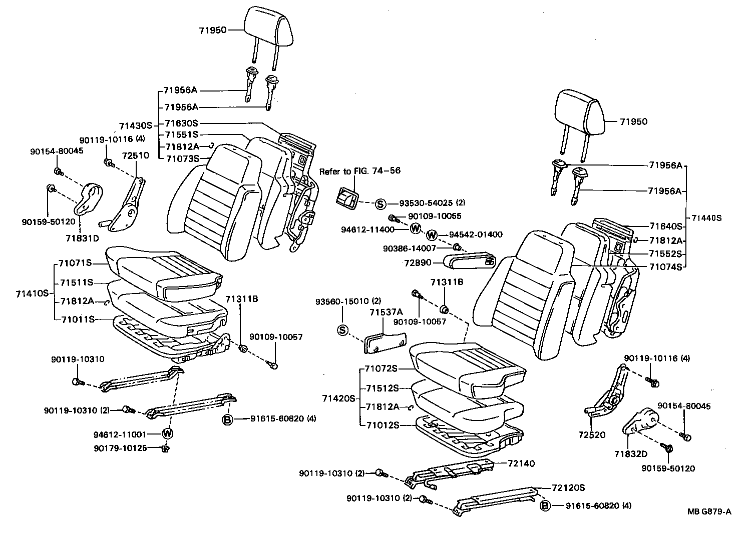 Exploded illustration MBG879A